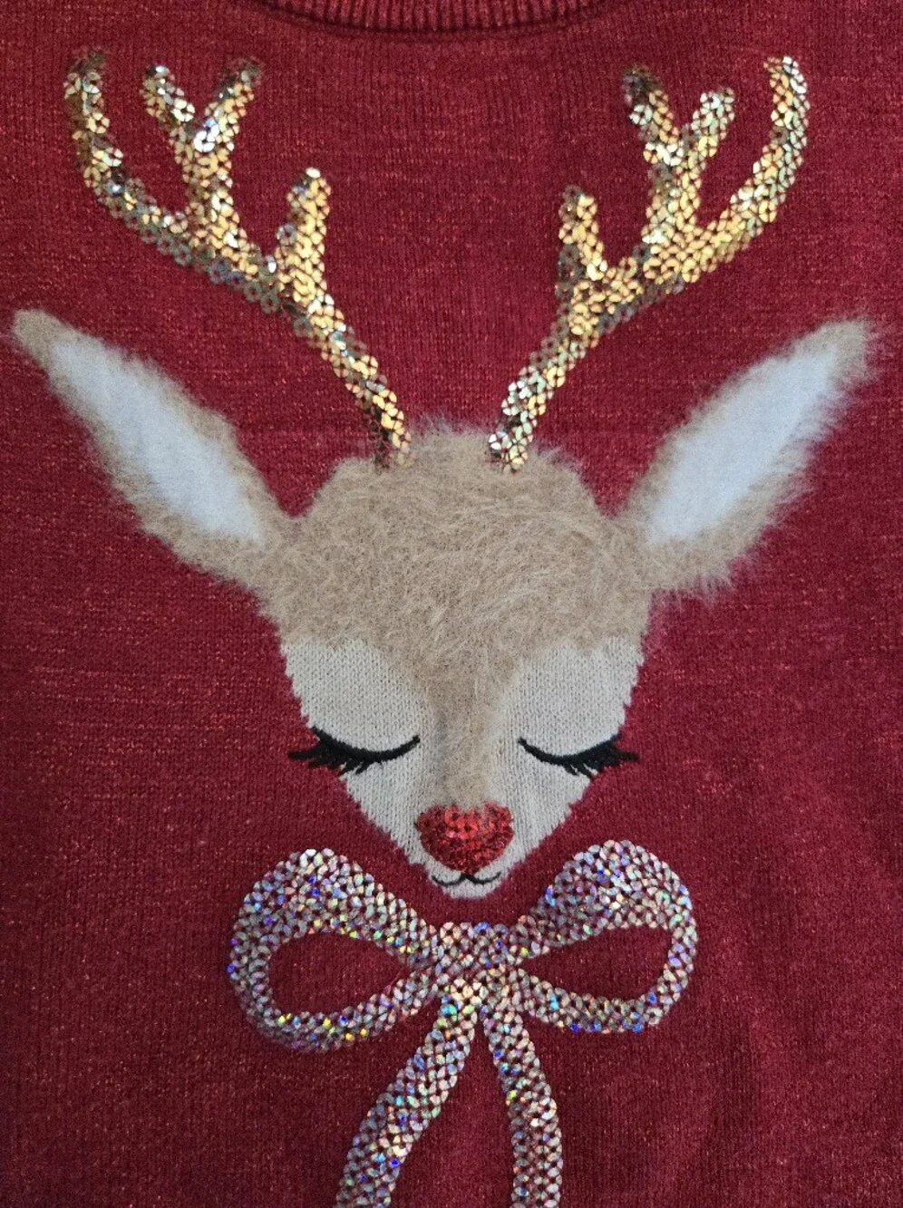 The Children's Place Reindeer Holiday Sweater Dress – Size 18–24 Months